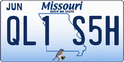 MO license plate QL1S5H
