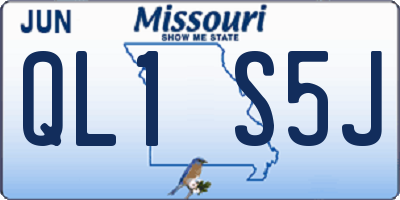 MO license plate QL1S5J