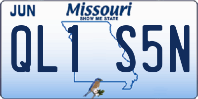 MO license plate QL1S5N