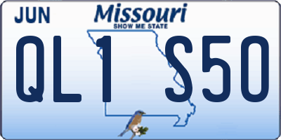 MO license plate QL1S5O