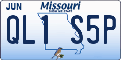 MO license plate QL1S5P