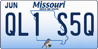 MO license plate QL1S5Q