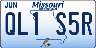 MO license plate QL1S5R
