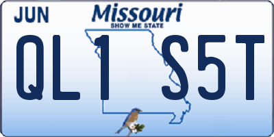 MO license plate QL1S5T