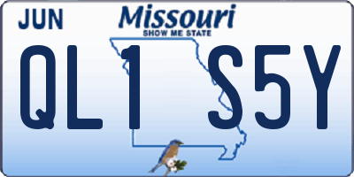MO license plate QL1S5Y