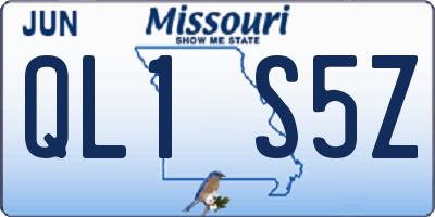 MO license plate QL1S5Z