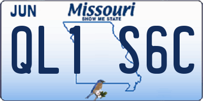 MO license plate QL1S6C