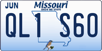 MO license plate QL1S6O