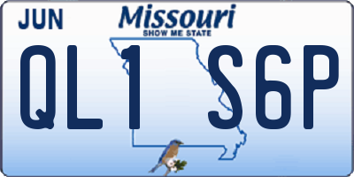 MO license plate QL1S6P