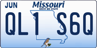 MO license plate QL1S6Q