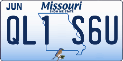 MO license plate QL1S6U