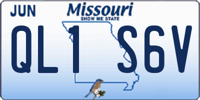 MO license plate QL1S6V