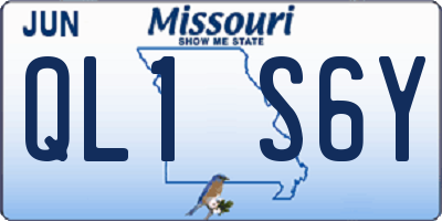MO license plate QL1S6Y