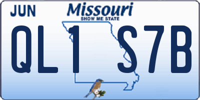 MO license plate QL1S7B