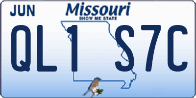 MO license plate QL1S7C