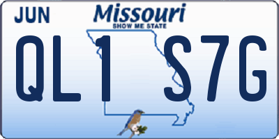 MO license plate QL1S7G