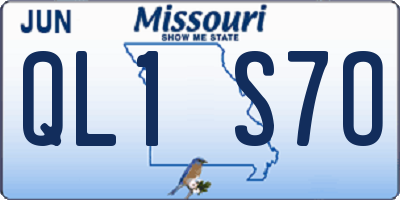 MO license plate QL1S7O