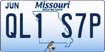MO license plate QL1S7P