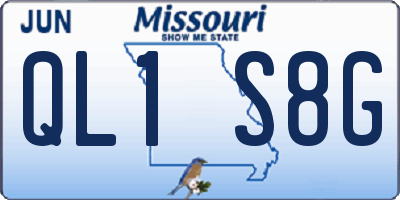 MO license plate QL1S8G