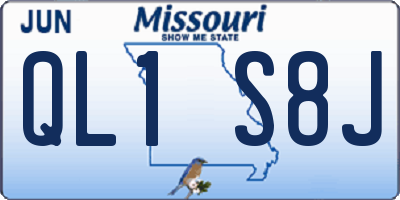MO license plate QL1S8J