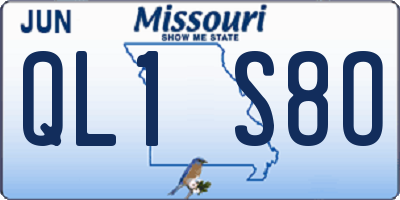 MO license plate QL1S8O