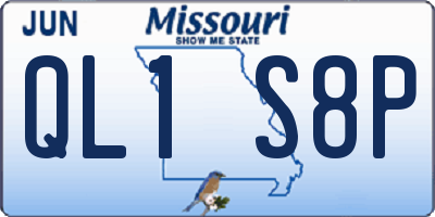 MO license plate QL1S8P