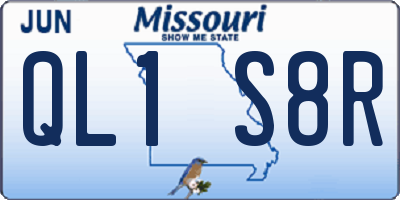 MO license plate QL1S8R