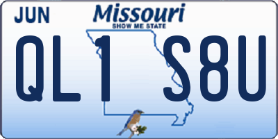 MO license plate QL1S8U