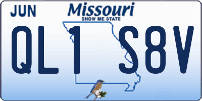 MO license plate QL1S8V
