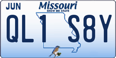 MO license plate QL1S8Y
