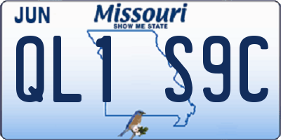 MO license plate QL1S9C