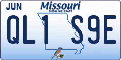 MO license plate QL1S9E