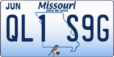 MO license plate QL1S9G
