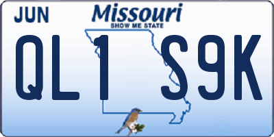 MO license plate QL1S9K