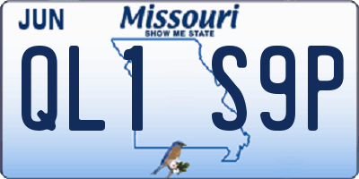 MO license plate QL1S9P