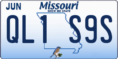 MO license plate QL1S9S