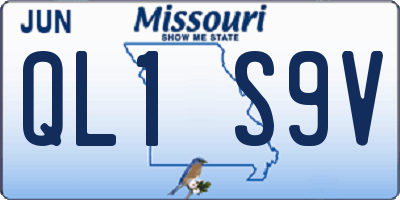 MO license plate QL1S9V