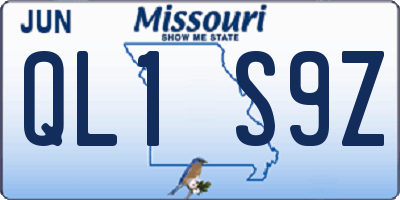MO license plate QL1S9Z