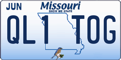 MO license plate QL1T0G