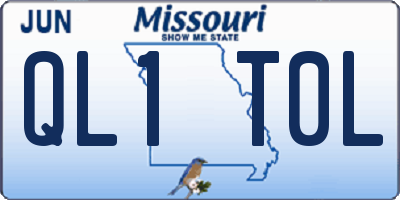 MO license plate QL1T0L