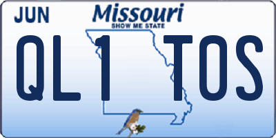MO license plate QL1T0S