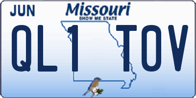 MO license plate QL1T0V