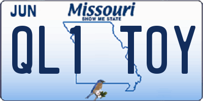 MO license plate QL1T0Y