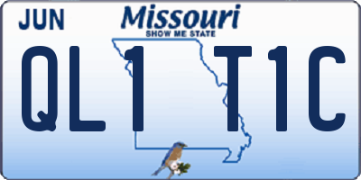 MO license plate QL1T1C