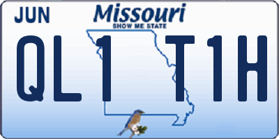 MO license plate QL1T1H