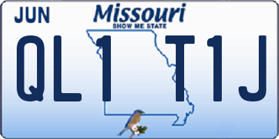 MO license plate QL1T1J