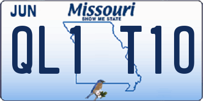 MO license plate QL1T1O
