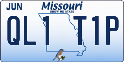 MO license plate QL1T1P