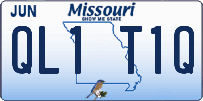 MO license plate QL1T1Q
