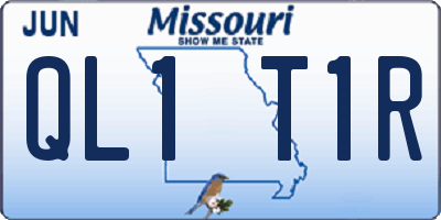 MO license plate QL1T1R